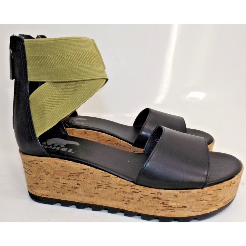 Sorel Cameron Flatform Wedge Ankle Strap Sandals Size 6 - Picture 4 of 13